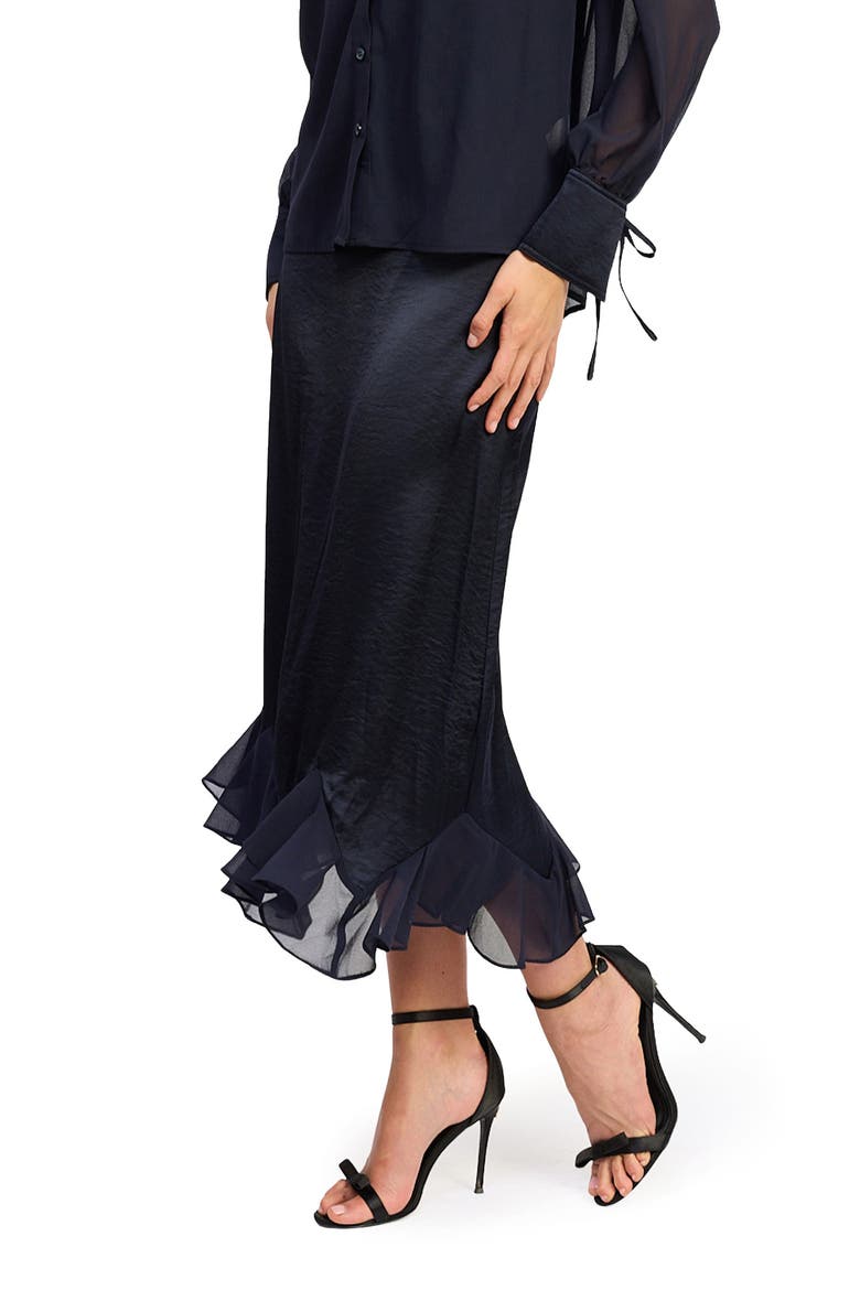 Gia Maxi Slip Skirt, Alternate, color, NAVY