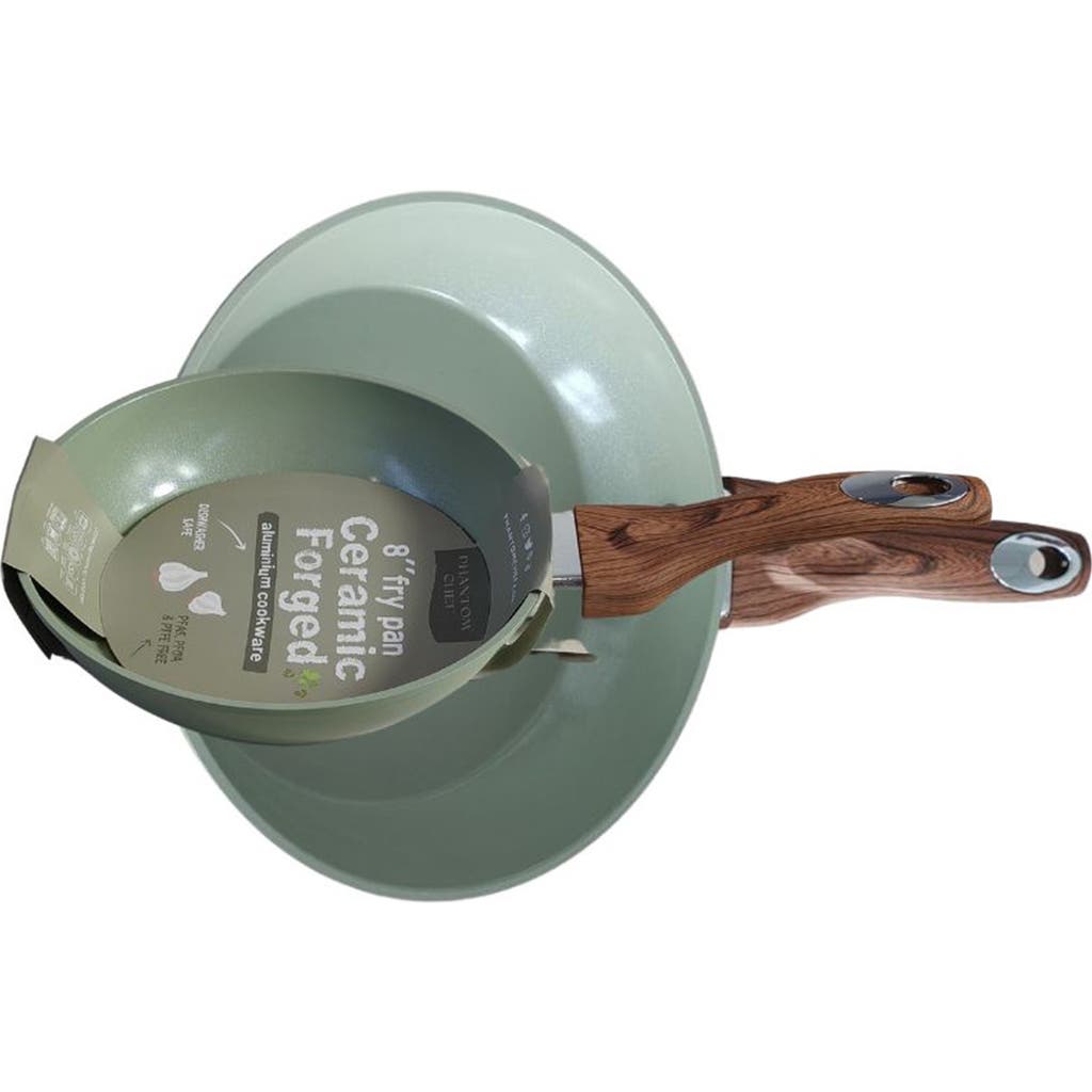 Phantom Chef Set Of 2 Grove Nonstick Fry Pans In Green