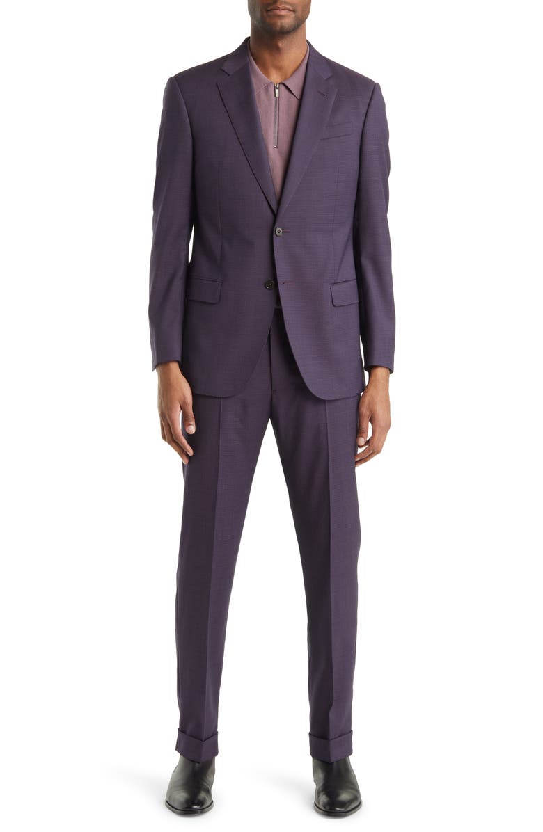 Emporio Armani G Line Micropattern Stretch Wool Suit, Main, color, 