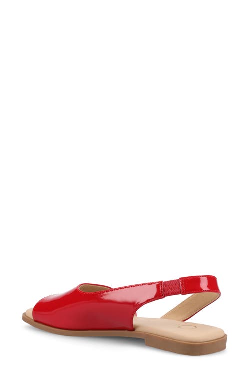 Journee Collection Brinsley Slingback Sandal In Patent/red