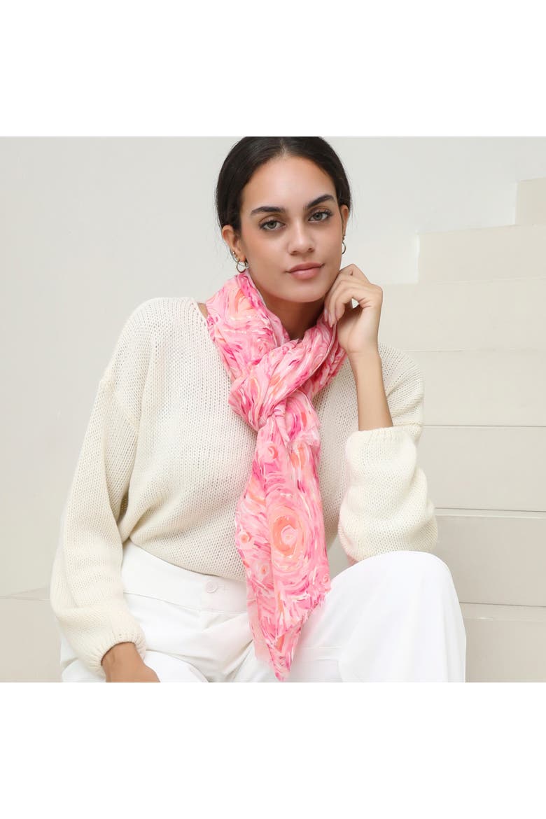 The Blossom Scarf, Alternate, color, Pink