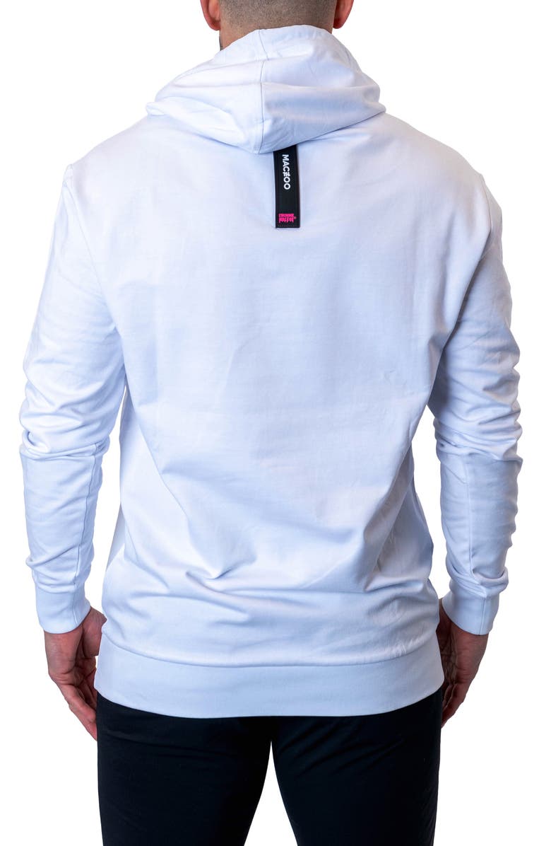 Maceoo TrueColors Embroidered Logo Hoodie, Alternate, color, White