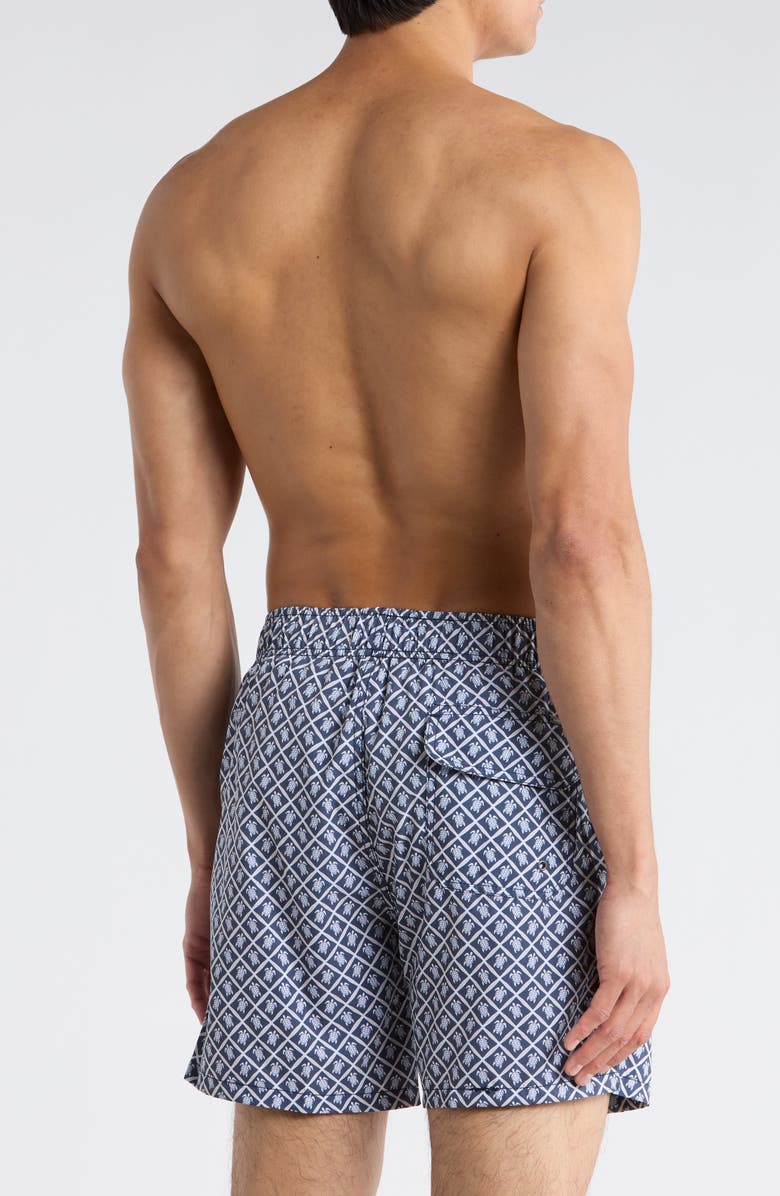 Vintage Summer 4-Way Stretch Volley Swim Trunks, Alternate, color, Navy