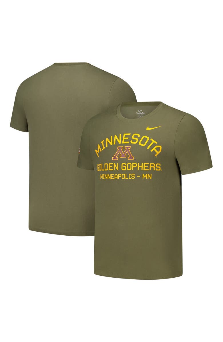 Nike Men's Nike  Olive Minnesota Golden Gophers 2024 Military Appreciation Performance T-Shirt, Main, color, 