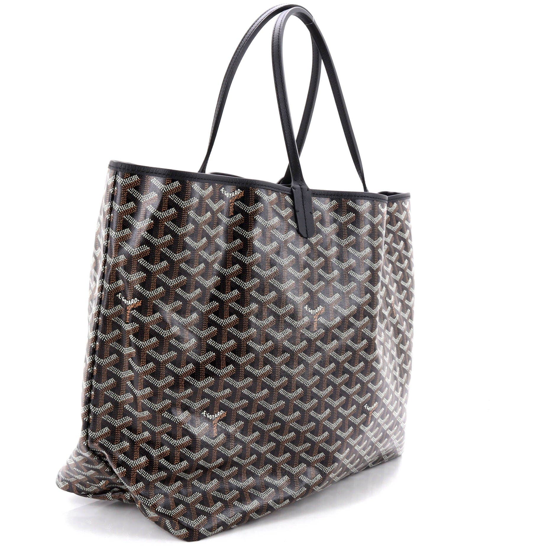 Pre-Owned Goyard Saint Louis Tote Coated Canvas GM, Alternate, color, Black