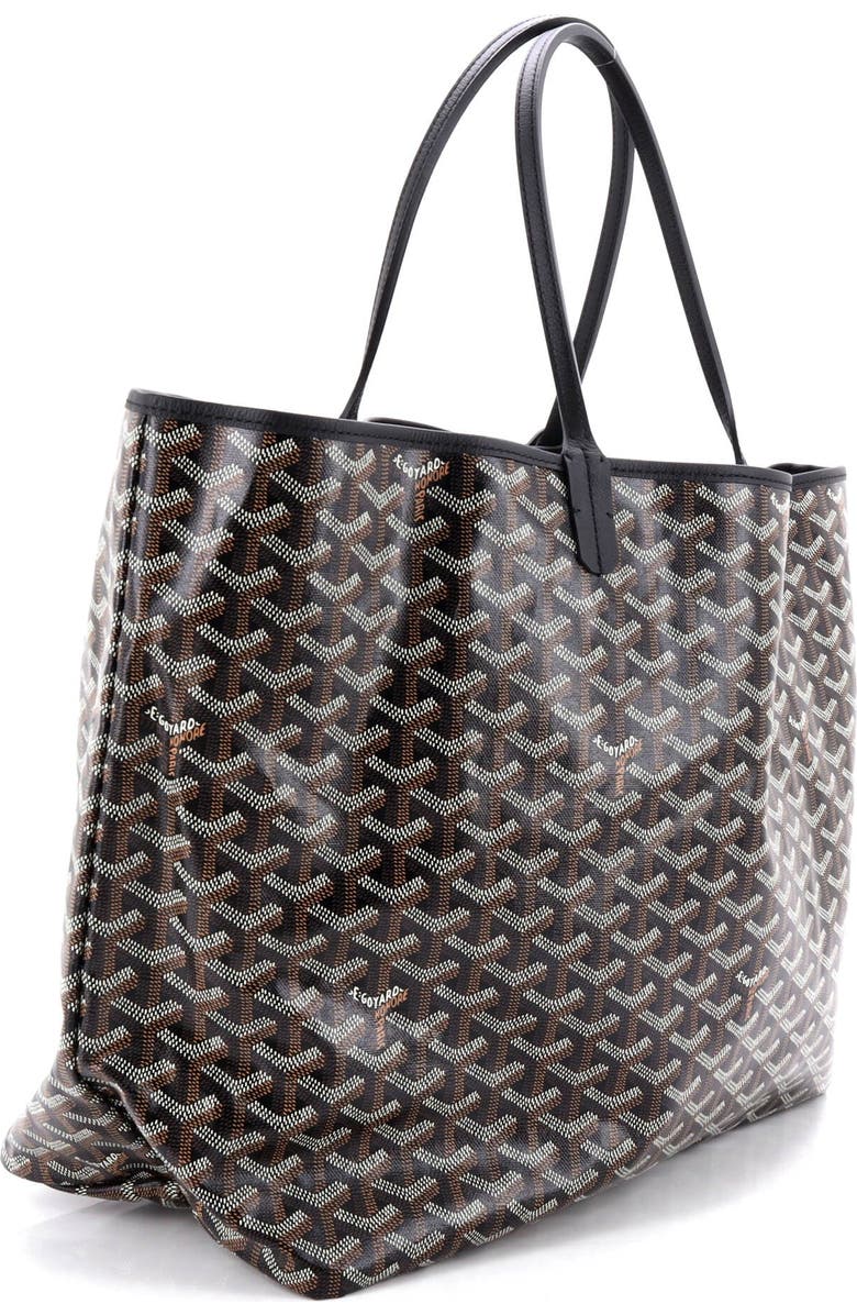 Pre-Owned Goyard Saint Louis Tote Coated Canvas GM, Alternate, color, Black