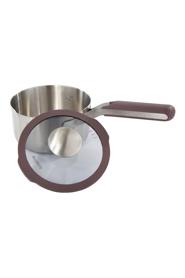 Elements 18/10 Stainless Steel 1.5-Quart Saucepan & Glass Lid, Alternate, color, PURPLE