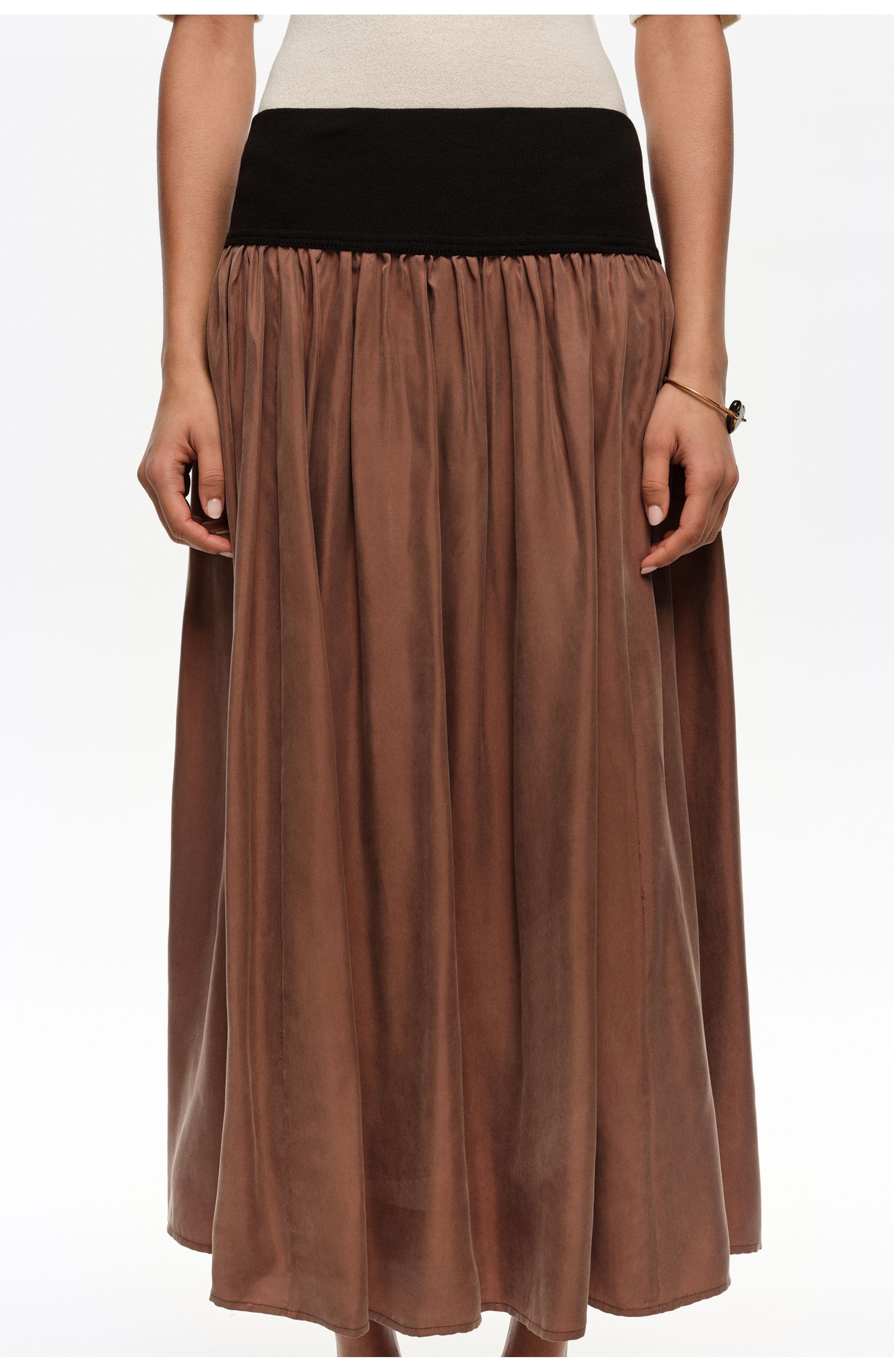 Cupro Flared Skirt - image 2