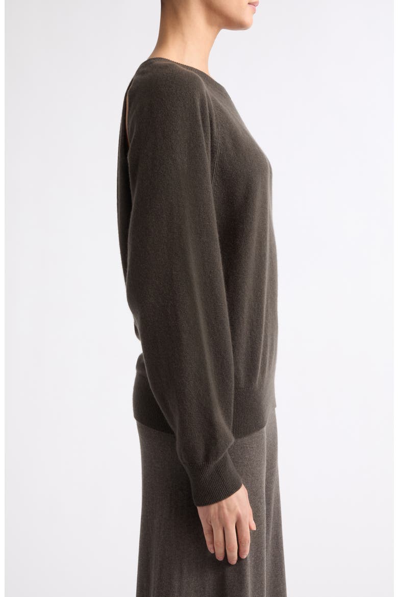Cambrie Raglan Sleeve Cashmere Sweater, Alternate, color, DARK FERN