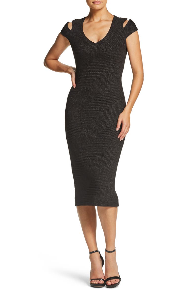 Bryce Body-Con Dress, Main, color, BLACK