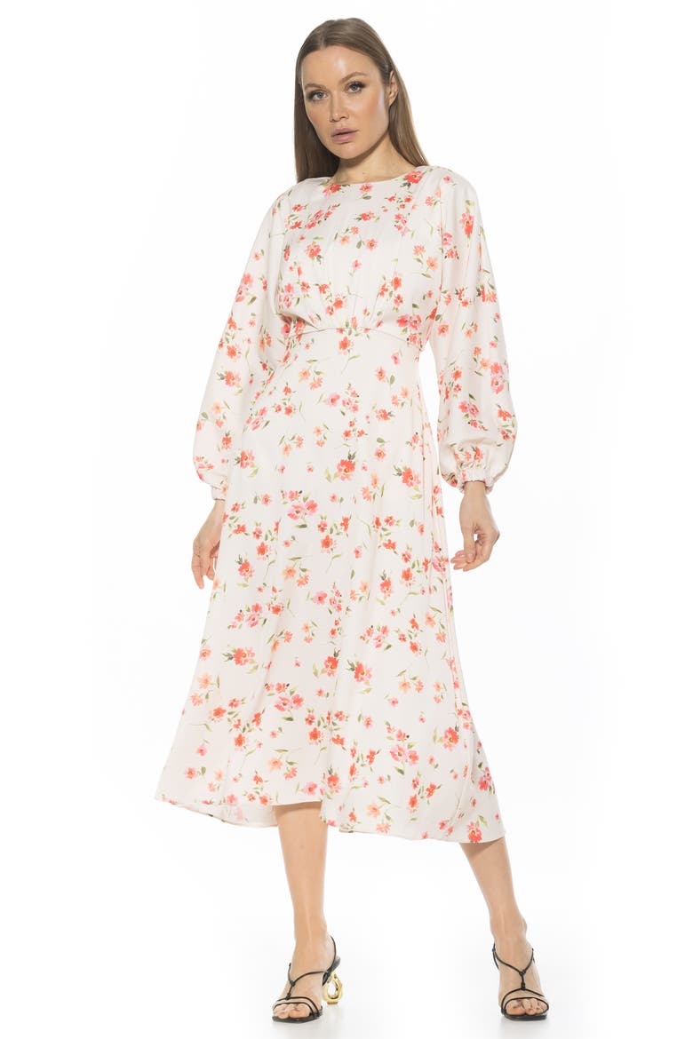 Constance Fit & Flare Dress, Alternate, color, BLUSH FLORAL