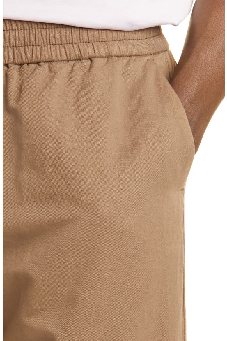 Drawstring Cotton & Linen Pants, Alternate, color, DARK TAN
