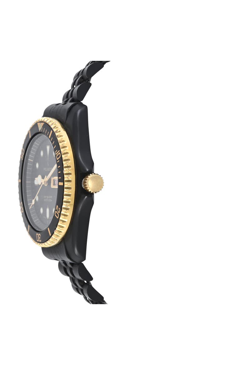 Sport Day Date Rotating Bezel Bracelet Watch- 40MM, Alternate, color, Black