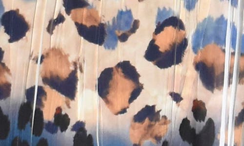 Komarov Georgette & Chiffon Cocktail Maxi Dress In Sky Leopard