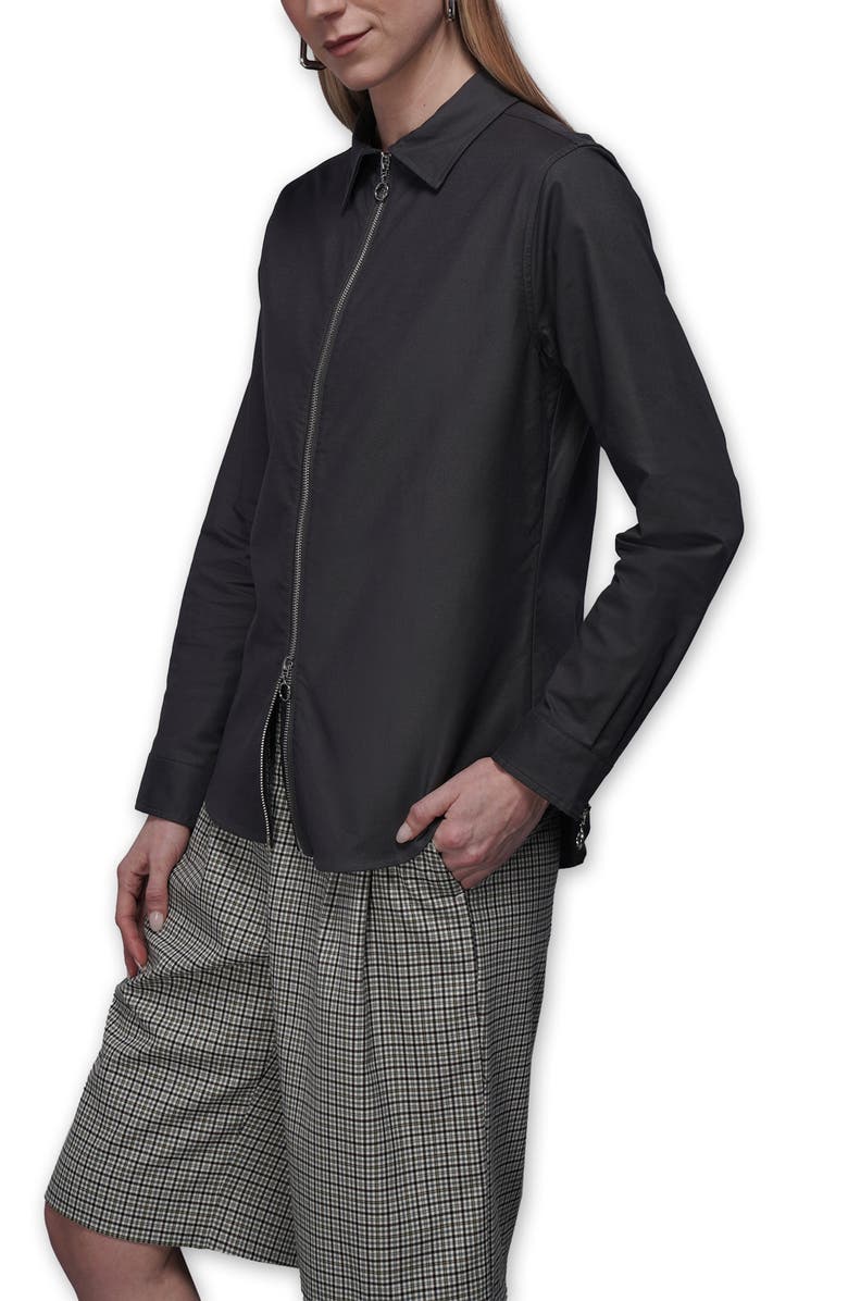 WILDFANG The Essential Long Sleeve Oxford Zip Up Shirt, Alternate, color, 