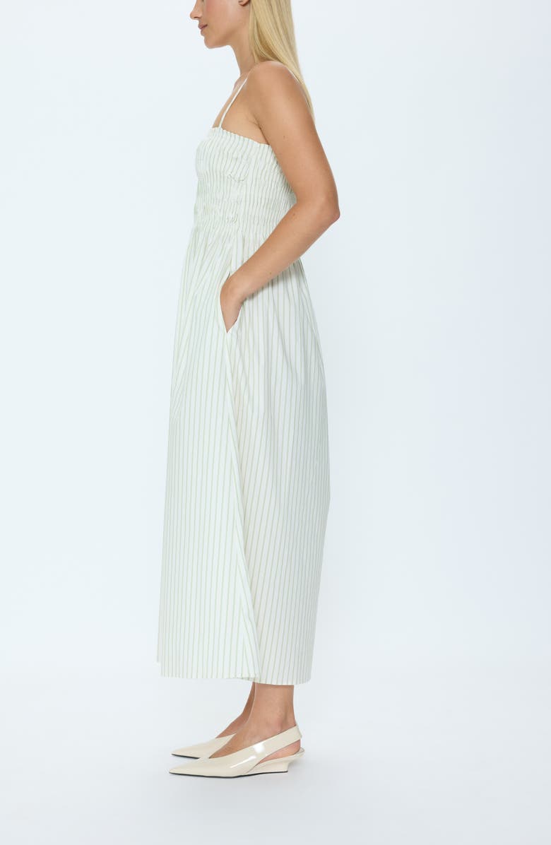 Pistola Bianca Maxi Sundress, Alternate, color, Sage Egret Stripe