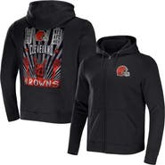 NFL X DARIUS RUCKER Men's NFL x Darius Rucker Collection by Fanatics Black Cleveland Browns Rocker Full-Zip Hoodie