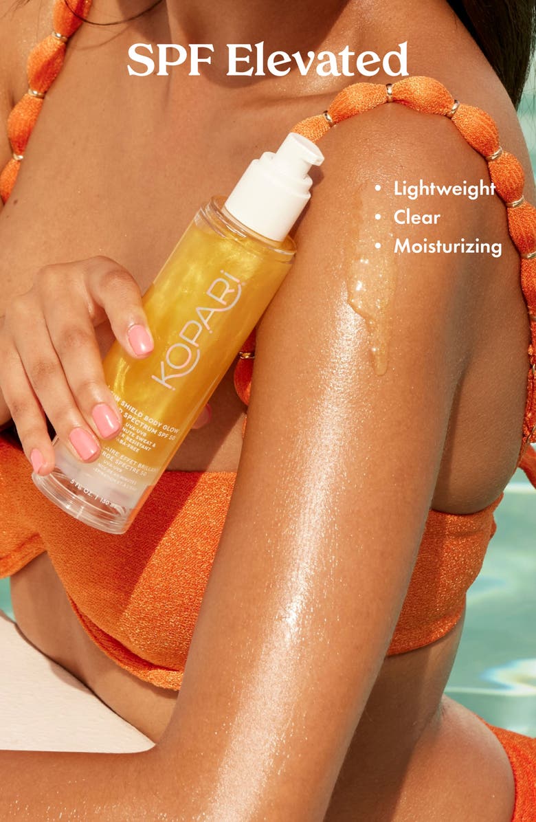 Kopari Sun Shield Body Glow Sunscreen SPF 50 Set $60 Value, Alternate, color, 