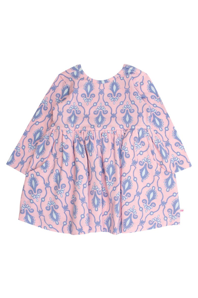Knit Long Sleeve Twirl Dress, Main, color, Pink Fairytale Jewels
