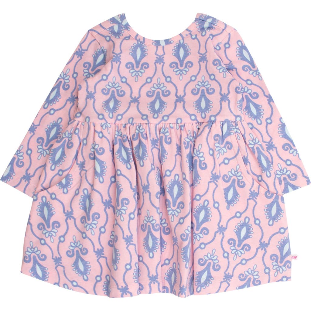 Rufflebutts Babies' Knit Long Sleeve Twirl Dress In Purple