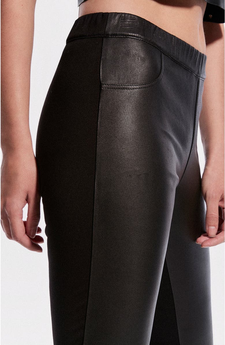 AS by DF Kiki Stretch Leather Leggings, Alternate, color, Black