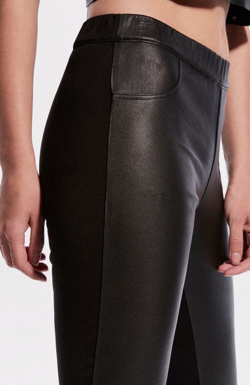 Shop As By Df Kiki Stretch Leather Leggings In Black
