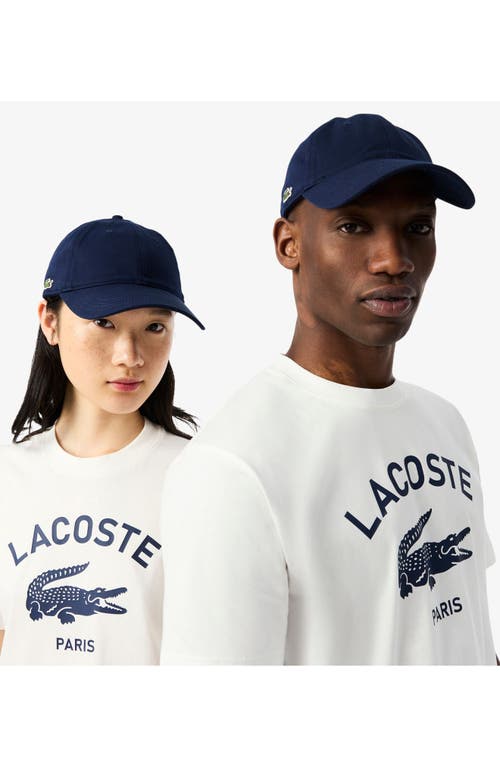 Lacoste Essential Cotton Twill Baseball Cap In Blue