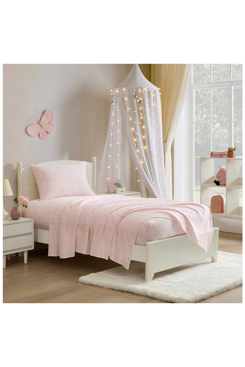 Tiny Bows Sheet Set, Alternate, color, PINK