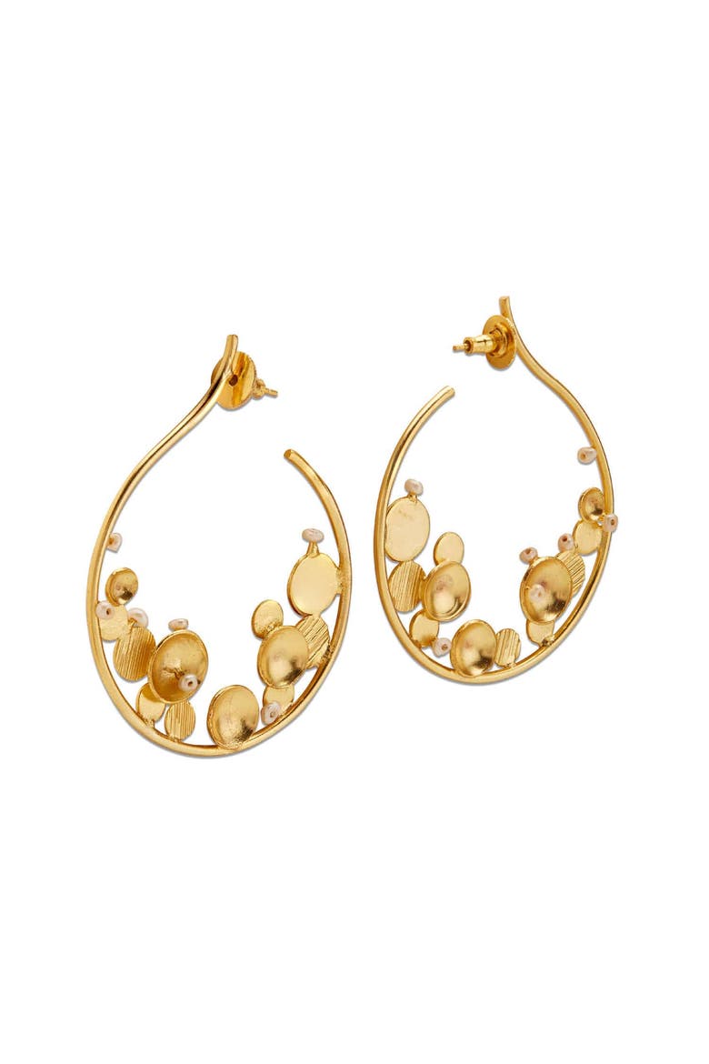 Aero Hoops, Alternate, color, Gold Plated