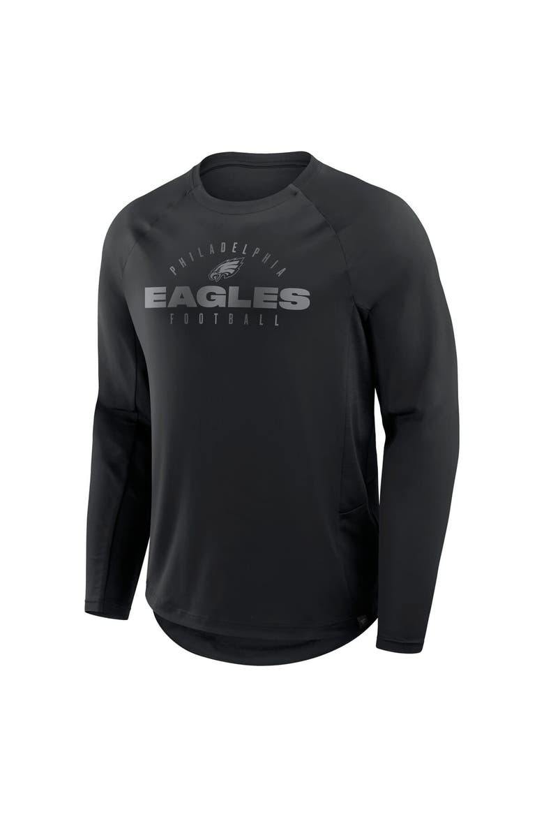 Men's Fanatics Black Philadelphia Eagles Coverage Scheme Long Sleeve T-Shirt, Alternate, color, Black