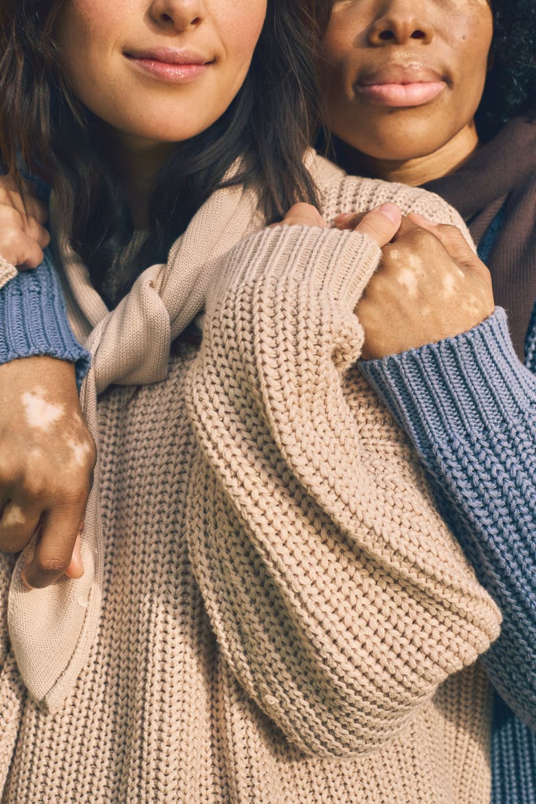 The Chunky Knit Sweater Women, Alternate, color, cornflower blue