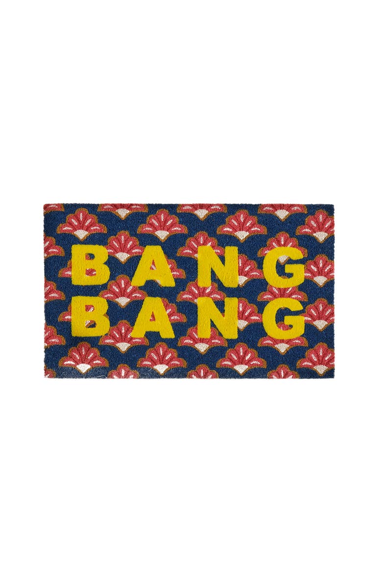 Kerala Bang Bang Coir Doormat  18" x 30", Main, color, Blue