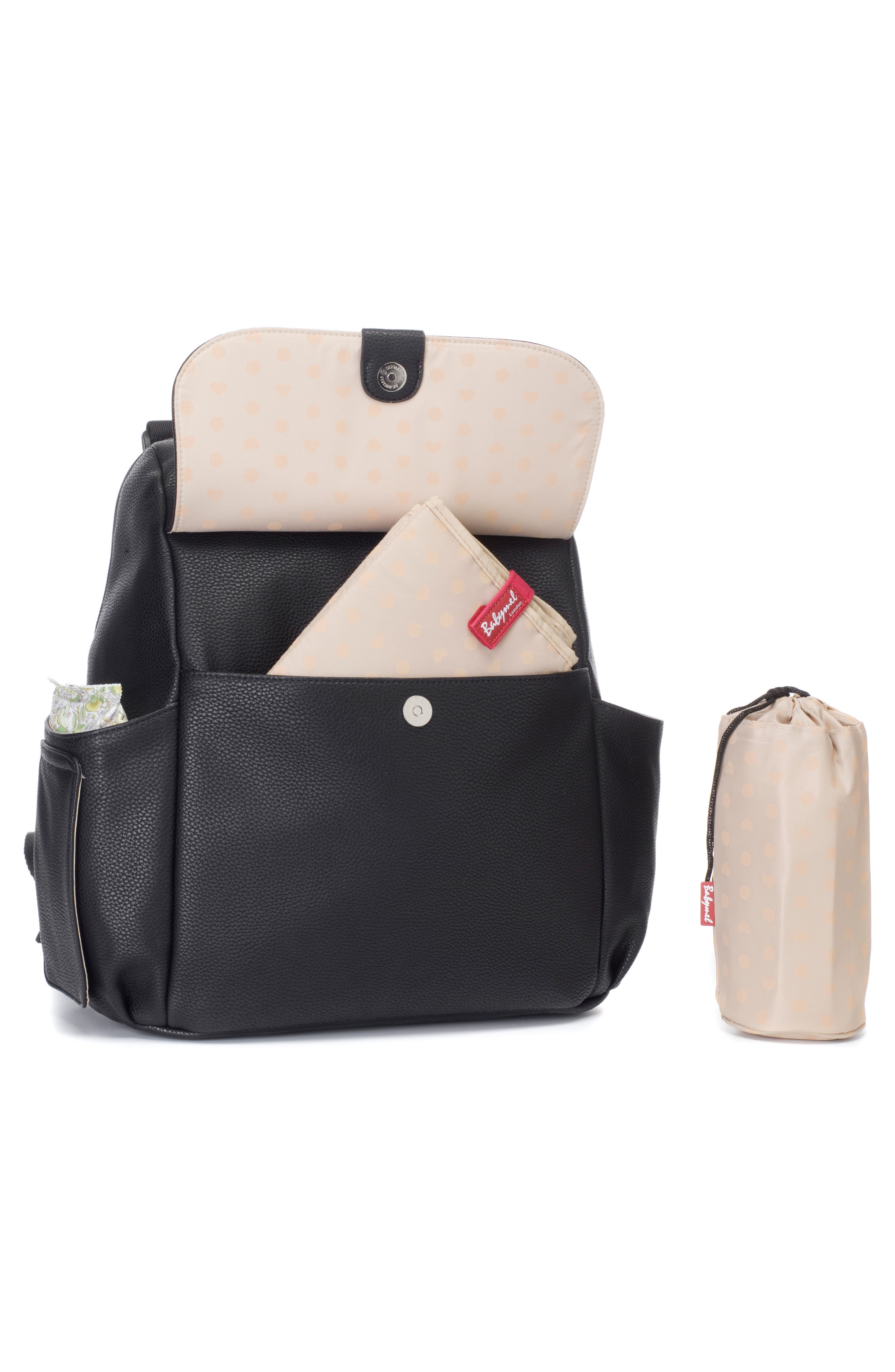 Babymel Robyn Convertible Faux Leather Diaper Backpack, Alternate, color, 