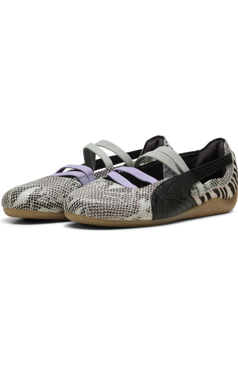 PUMA Speedcat Ballet Mixed Feel Genuine Calf Hair Sneaker, Main, color, Puma Black/ Cashew/ Lavender