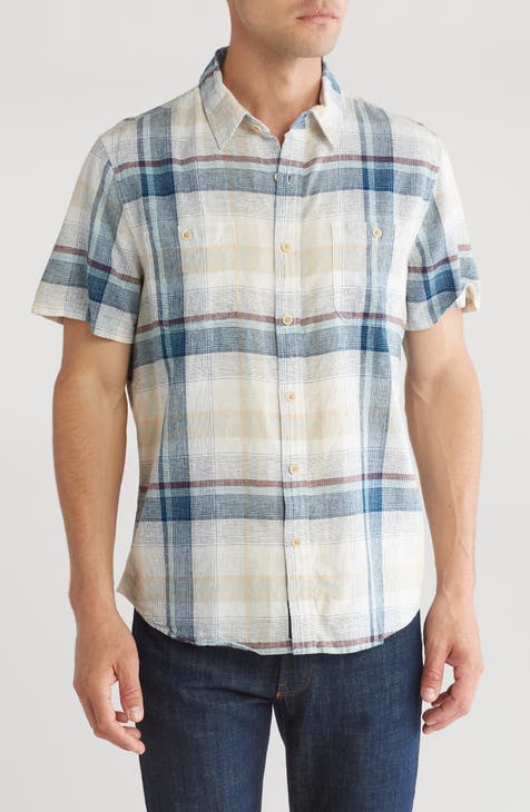 Mason Plaid Linen Short Sleeve Shirt