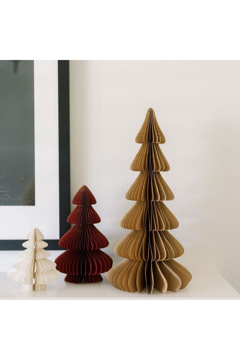 Assorted Paper Trees, Alternate, color, holiday colors