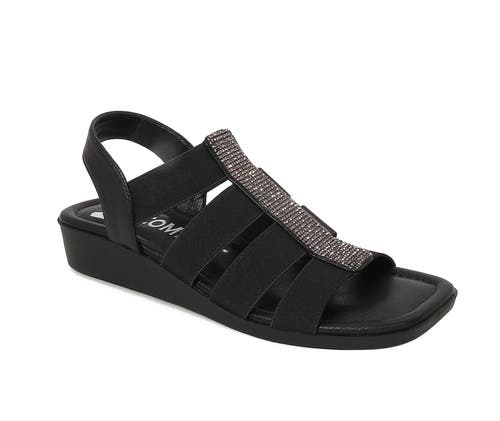 Ninety Union Elastic Straps Low Wedge Sandal