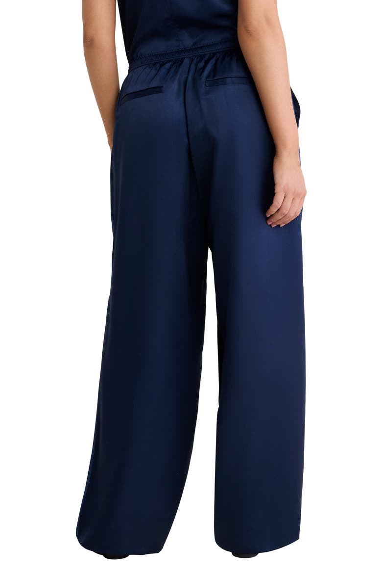 Asher Wide Leg Satin Back Pants, Alternate, color, INK