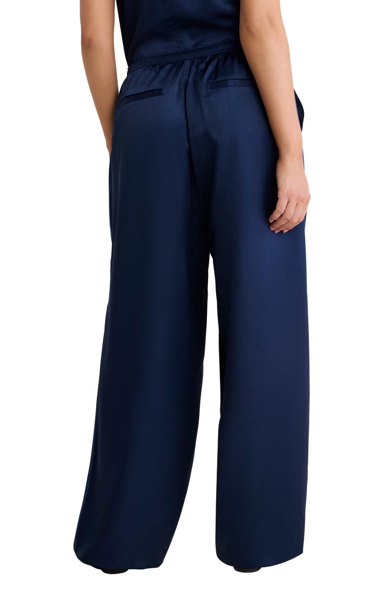 NZ BY NIC & ZOE Asher Wide Leg Satin Back Pants, Alternate, color, Ink