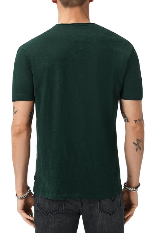 John Varvatos Miles Slub Organic Cotton T-shirt In Green