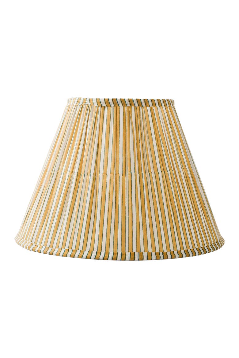 Candystripe Pleated Lamp Shade, Main, color, Yellow
