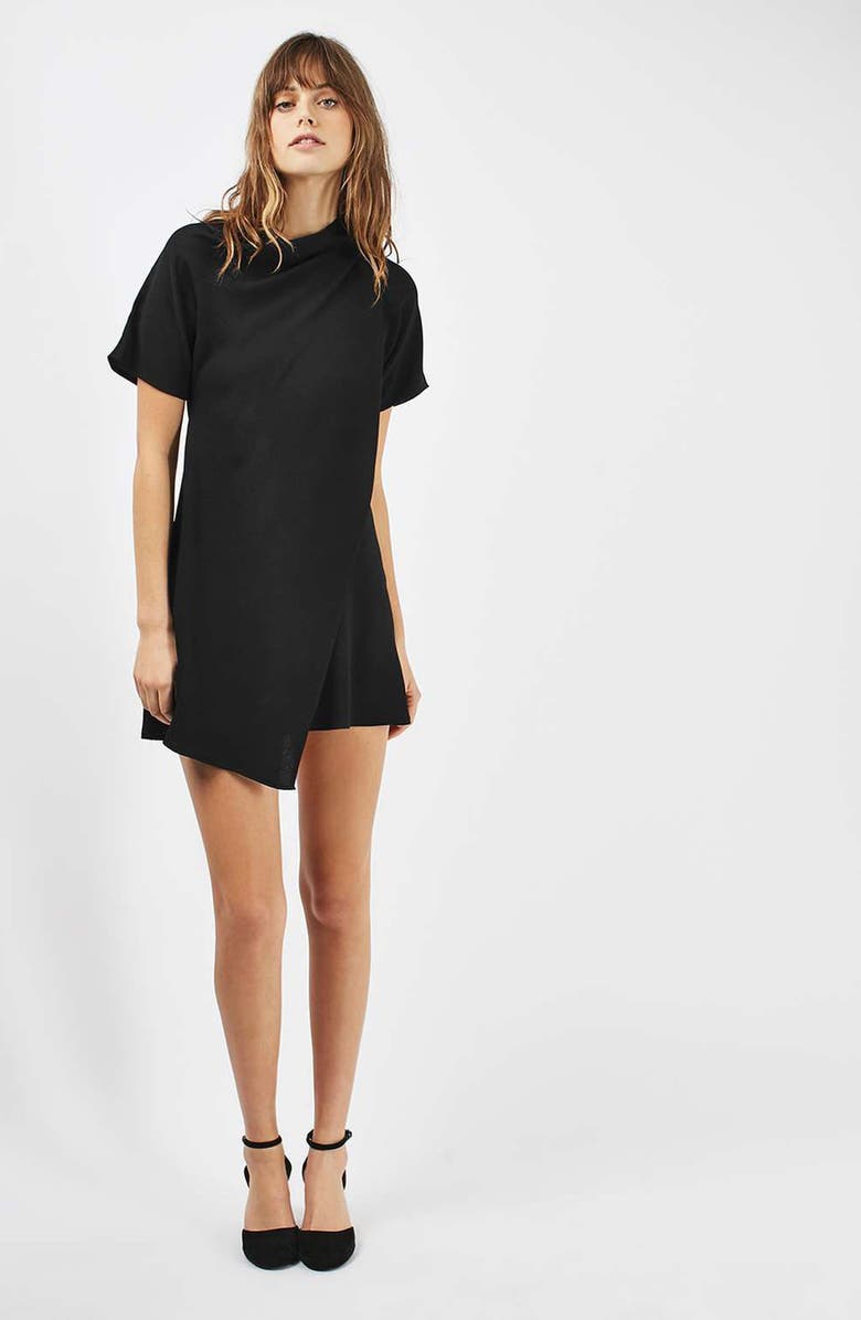 Topshop Origami Minidress, Alternate, color, 
