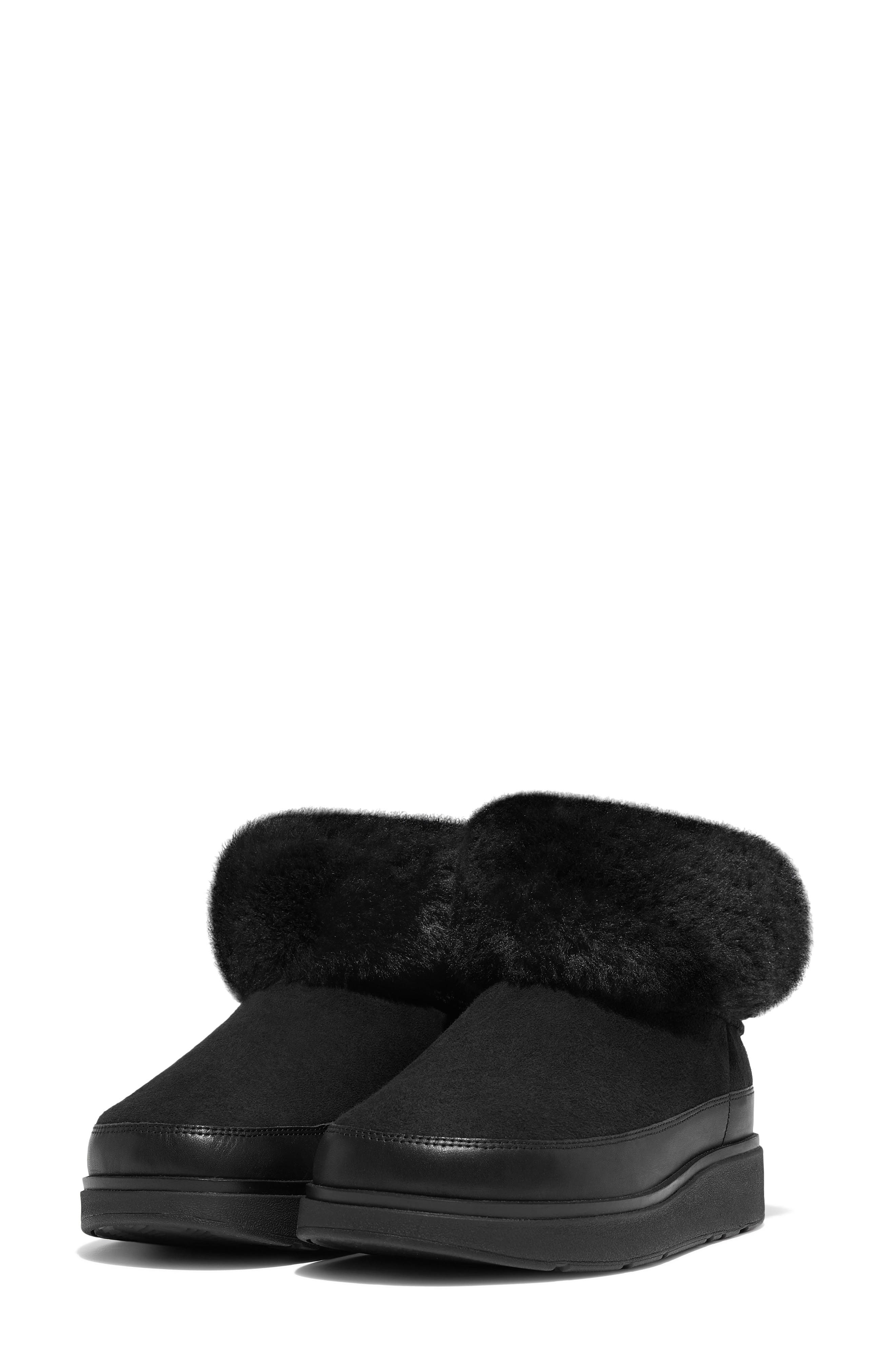Gen-FF Genuine Shearling Boot, Alternate, color, ALL BLACK