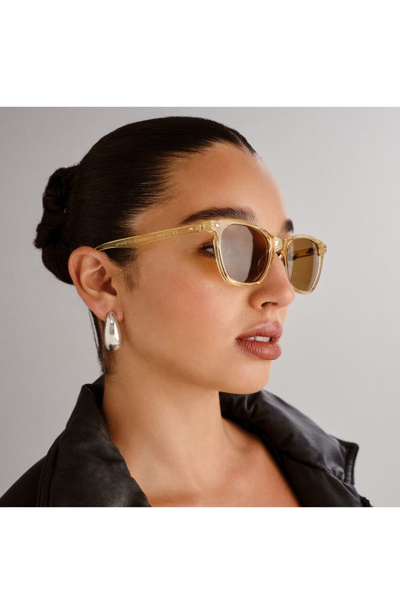 Le Specs Nonsensical 52mm D-Frame Sunglasses, Alternate, color, Blonde/Light Brown Mono