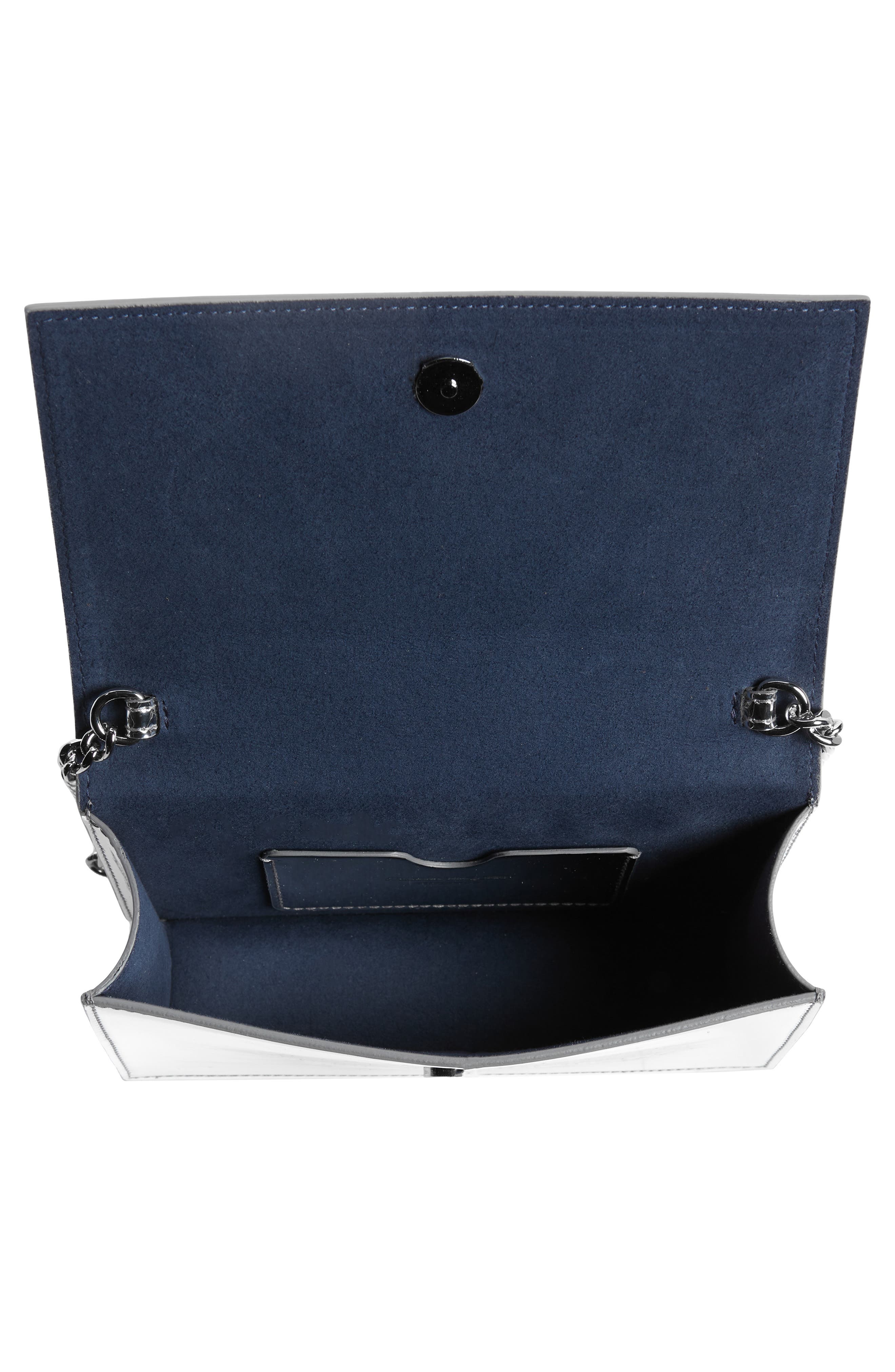 McQueen Small The Skull Metallic Crossbody Bag, Alternate, color, 