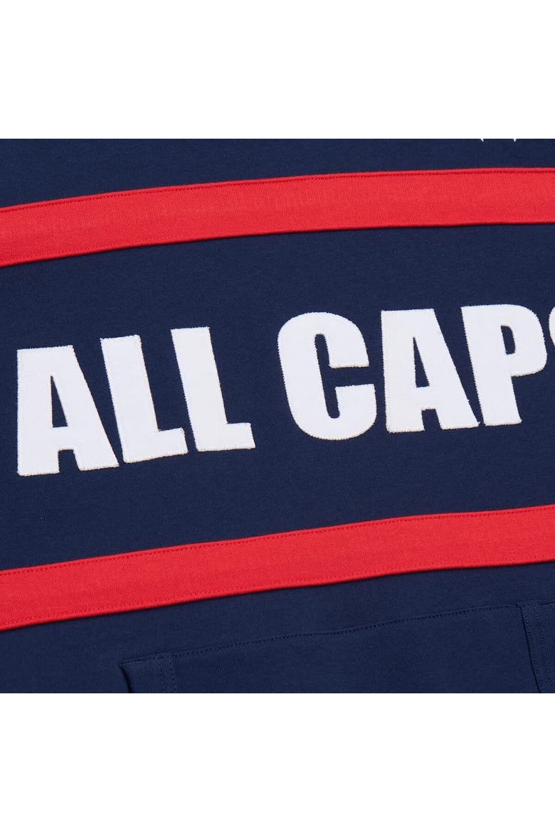 Men's Mitchell & Ness Navy Washington Capitals Head Coach Slogan Pullover Hoodie, Alternate, color, Navy