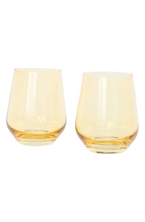 Set of 2 Stemless Wineglasses