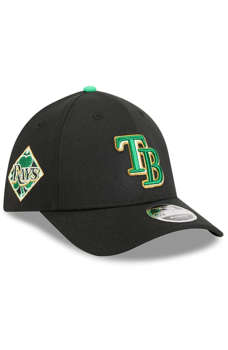 New Era Men's New Era Black Tampa Bay Rays 2026 St. Patrick's Day 39THIRTY Flex Hat, Main, color, Black