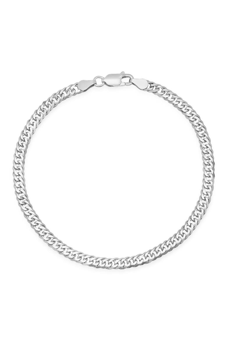 Men's Sterling Silver Italian Miami Cuban Double Curb Chain Necklace, Main, color, SILVER