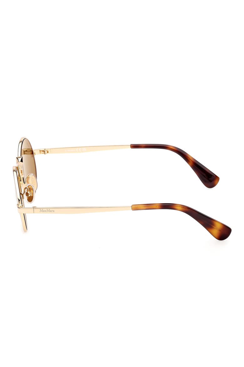 48mm Small Round Sunglasses, Alternate, color, DEEP GOLD / ROVIEX MIRROR